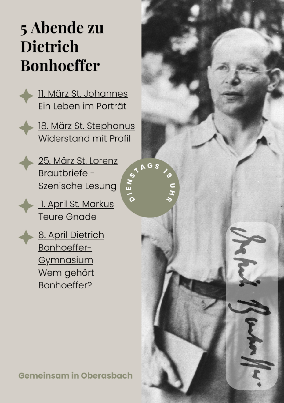 Plakat Bonhoeffer Abende